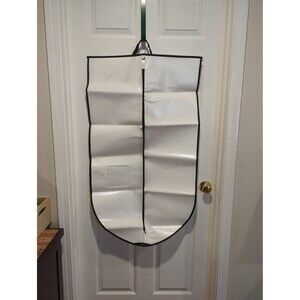 Heavy White and Black Plastic Over Garment Bag - dress suit formal